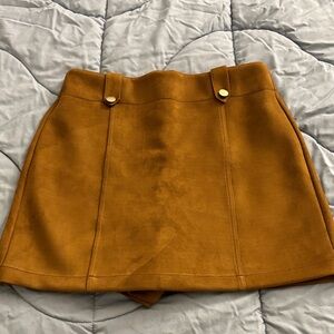 Elegant Mustard/Brown Mini Skirt Julio